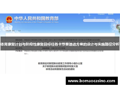 体育康复计划与阶段性康复目标任务卡节奏递进方案的设计与实施路径分析
